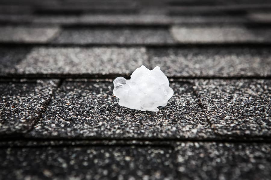 Hail Damage Repair - A Picture of a Hailstone on a Roof