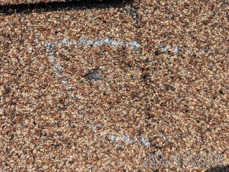 What size hail will damage a roof