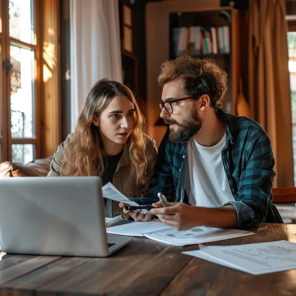 Homeowner consulting with an insurance adjuster about roof damage claims
