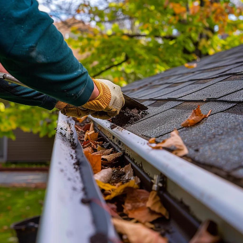 DIY Preventive Roof Maintenance Secrets Revealed Person cleaning gutters, highlighting effective DIY techniques for maintenance