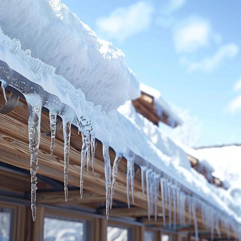 Commercial roof covered in snow illustrating winter challenges and repair needs