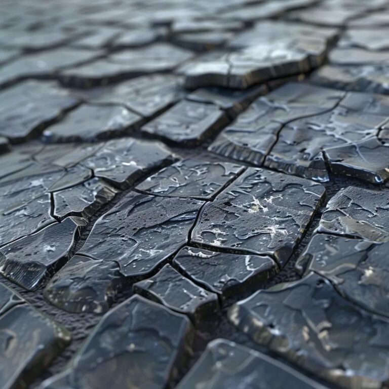Commercial roof showing signs of damage including cracks and ponding water