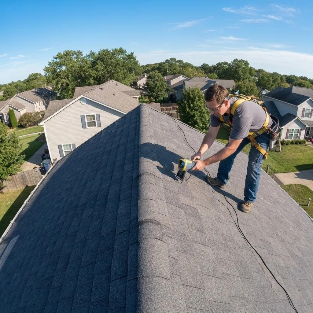 Master Roof Leak Repair Techniques for Lasting Results Technician using thermal imaging camera for advanced roof leak detection methods