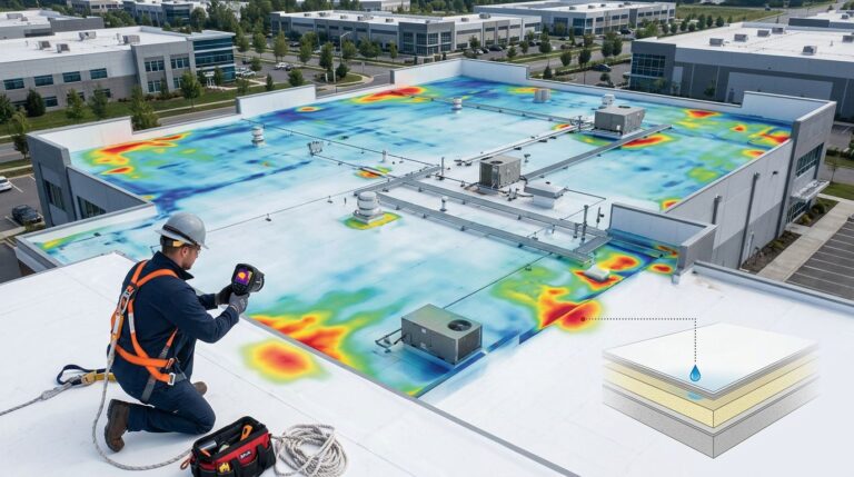 Featured How Do You Detect A Flat Roof Leak Under White Roo 6ca01477 | Sellers Roofing — Saint Paul, MN