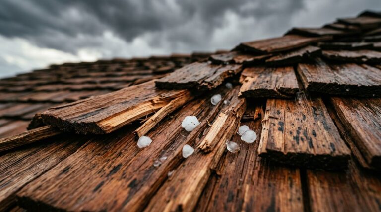Featured How To Identify Cedar Shake Hail Damage On Wood Sh Cbeb123d | Sellers Roofing — Saint Paul, MN