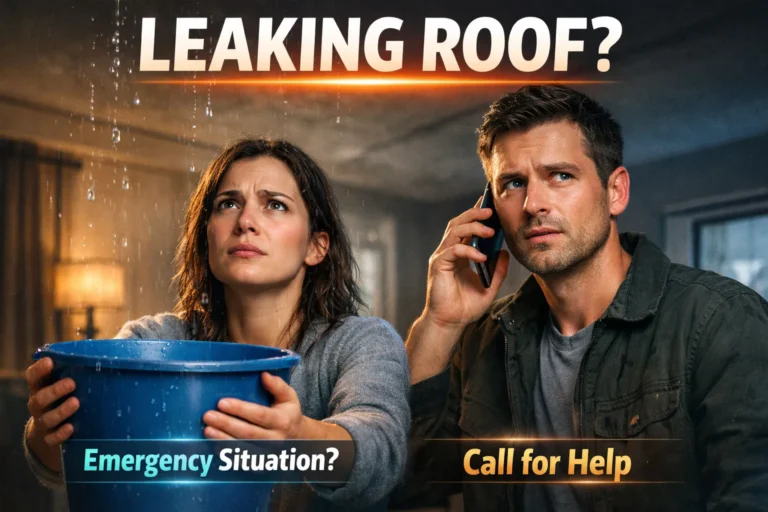 Concerned individuals addressing a leak.