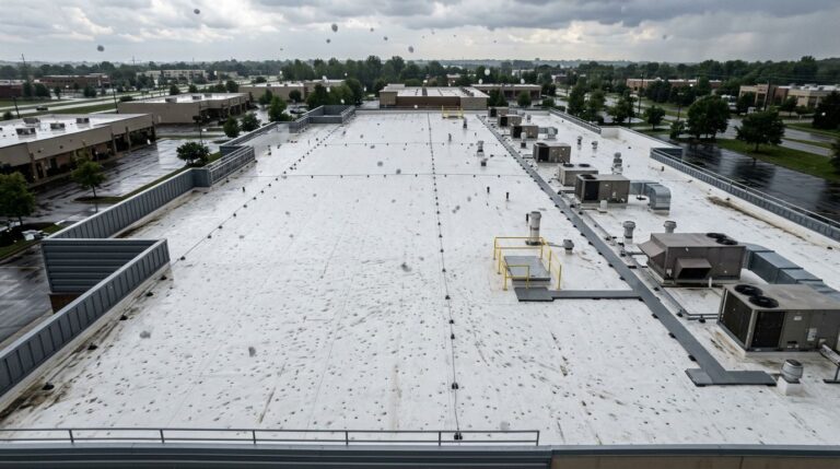 Featured Can Hail Damage A Tpo Roof Without Causing Immedia 132c4718 | Sellers Roofing — Saint Paul, MN