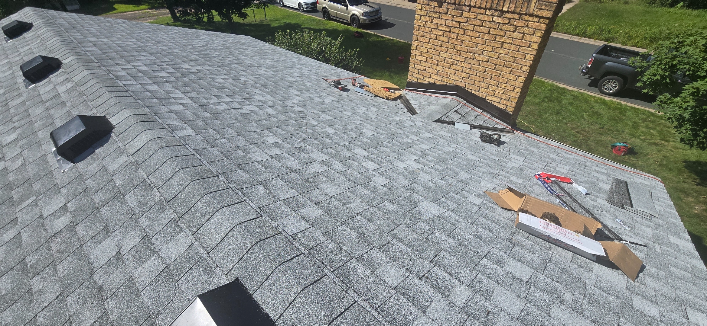 Recent residential roof project completed by Sellers Roofing Company near Mendota Heights, Minnesota