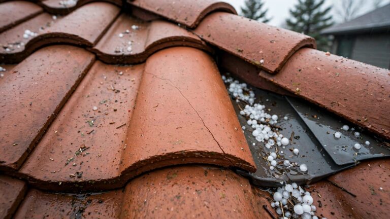 hail damage clay roof tiles